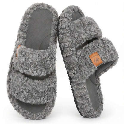 Kartizee™ Fuzzy Open-Toe Slippers