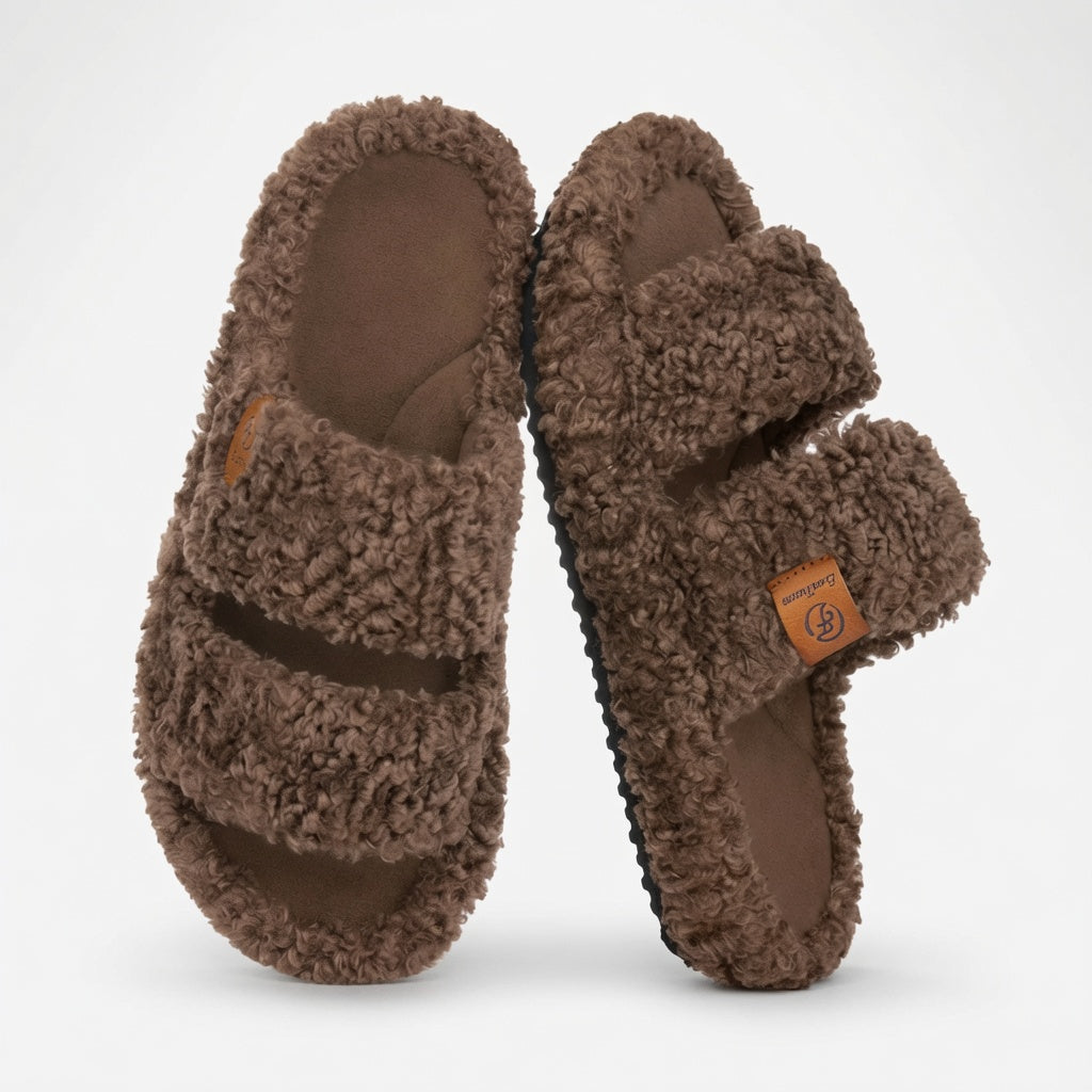 Kartizee™ Fuzzy Open-Toe Slippers