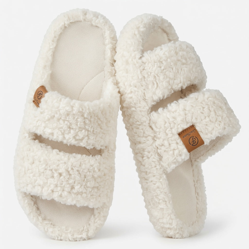 Kartizee™ Fuzzy Open-Toe Slippers