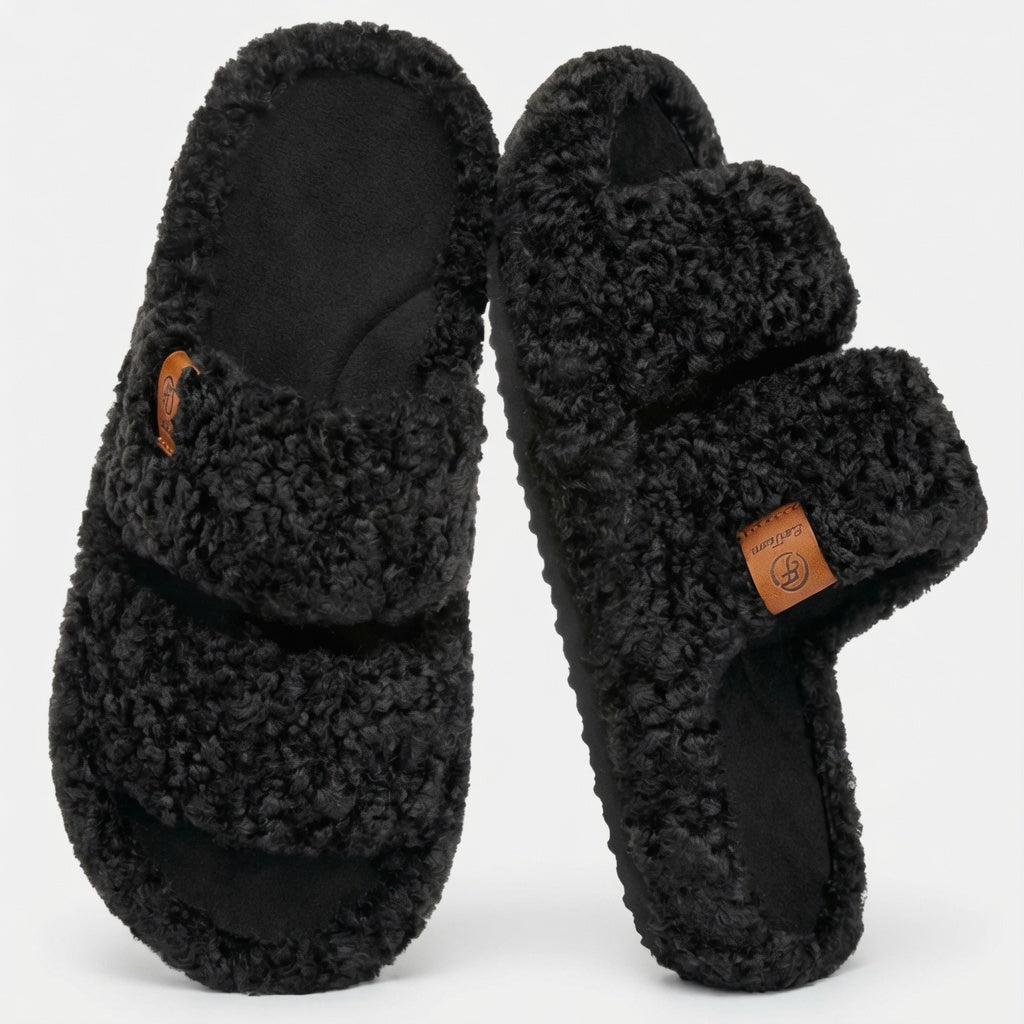 Kartizee™ Fuzzy Open-Toe Slippers