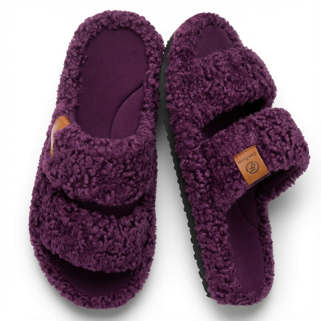 Kartizee™ Fuzzy Open-Toe Slippers
